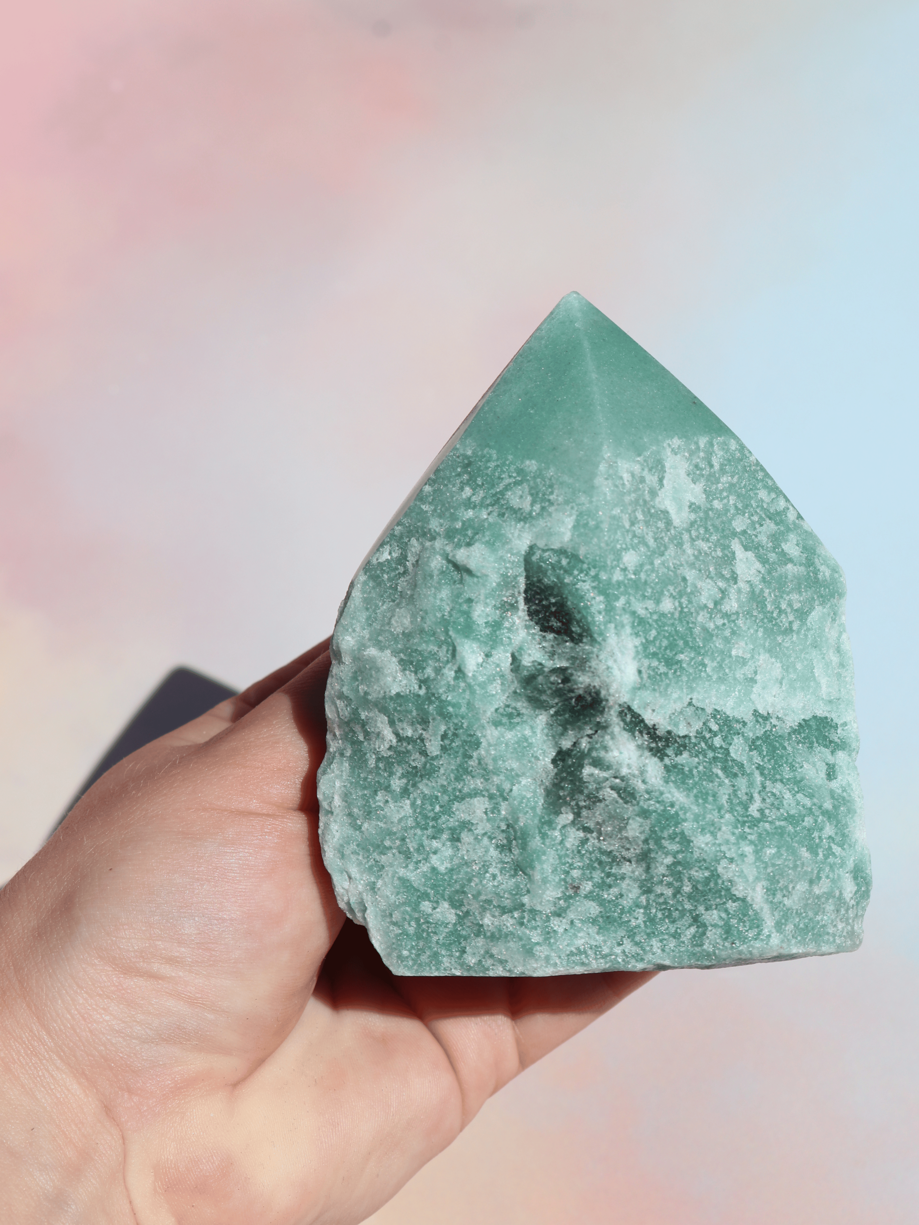 Grøn kvarts spids nr. 4