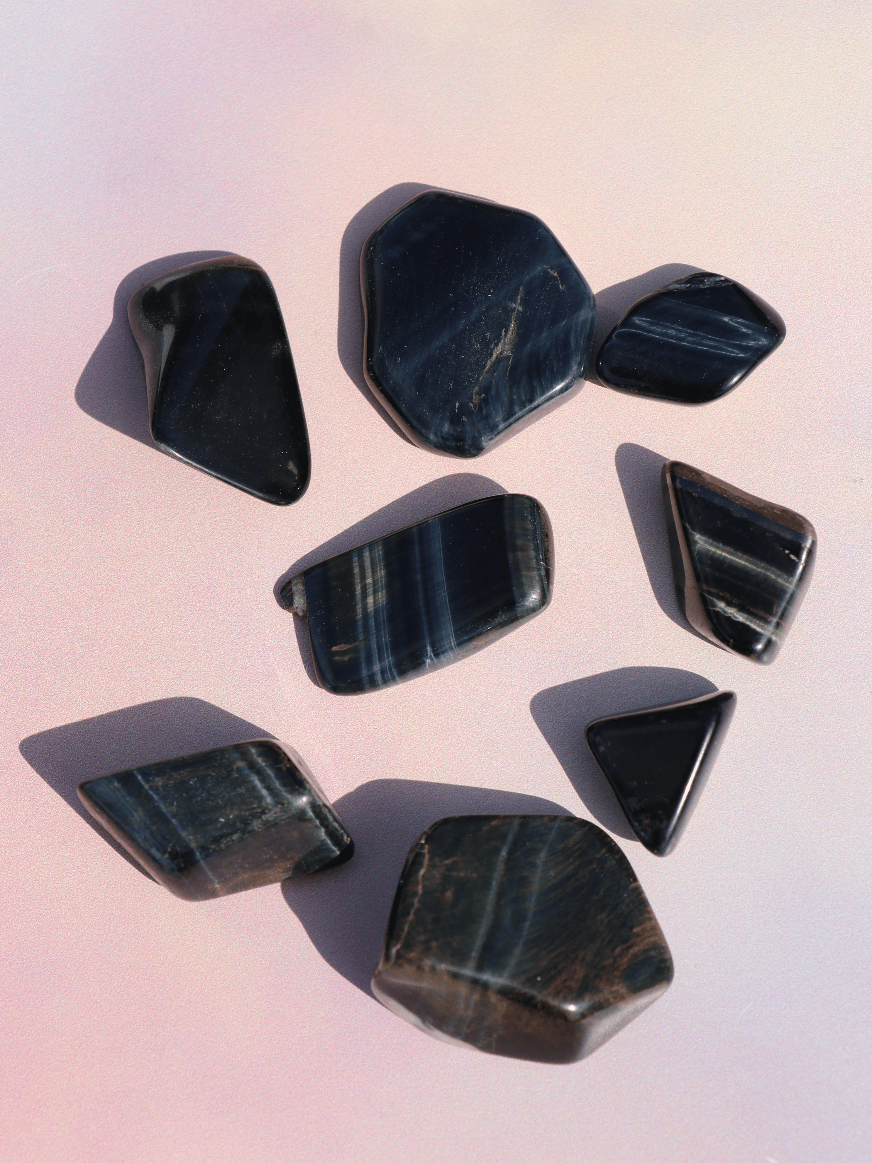 Blå Tigerøje Lommesten