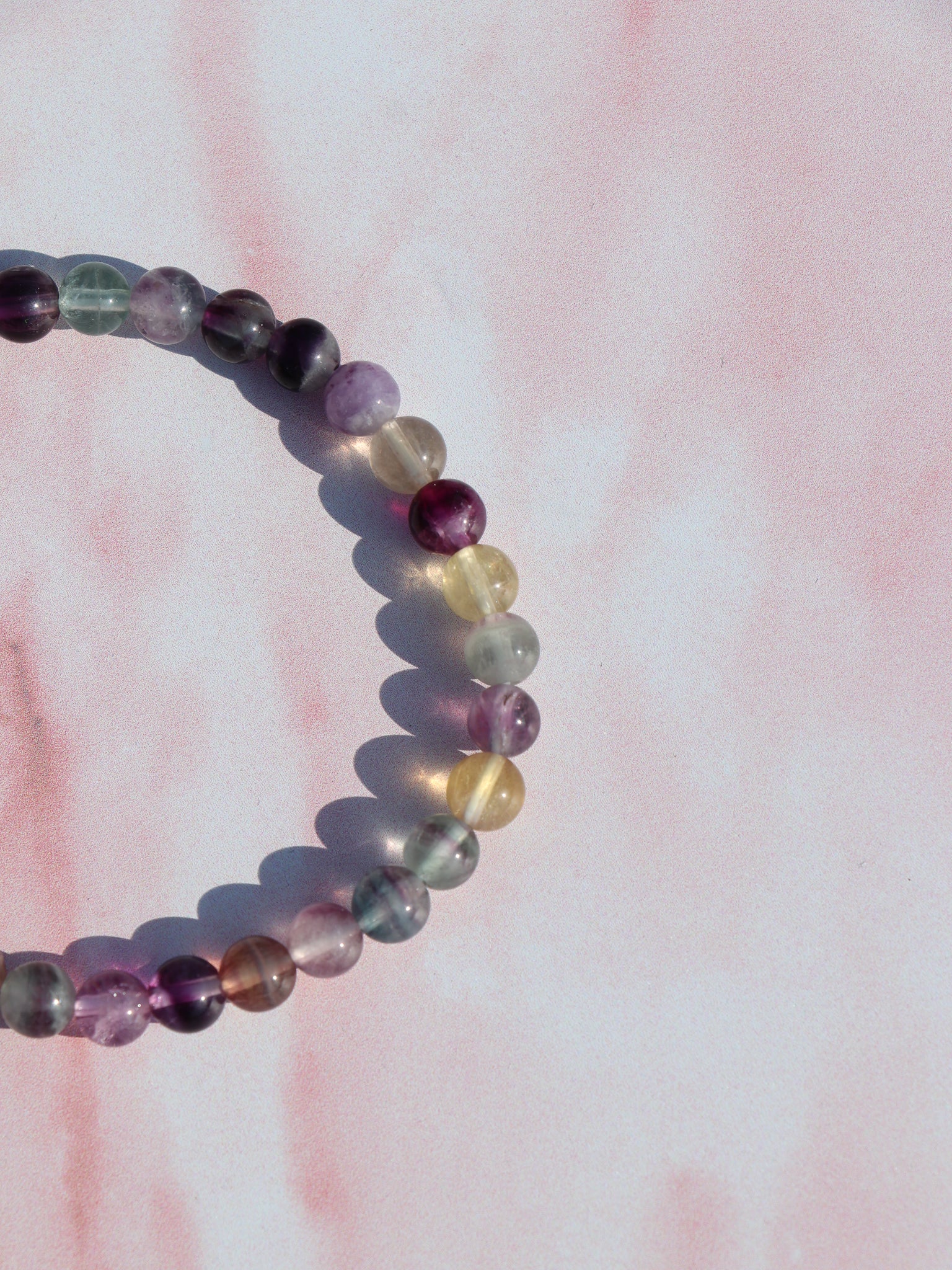 Candy Regnbue Fluorit Armbånd