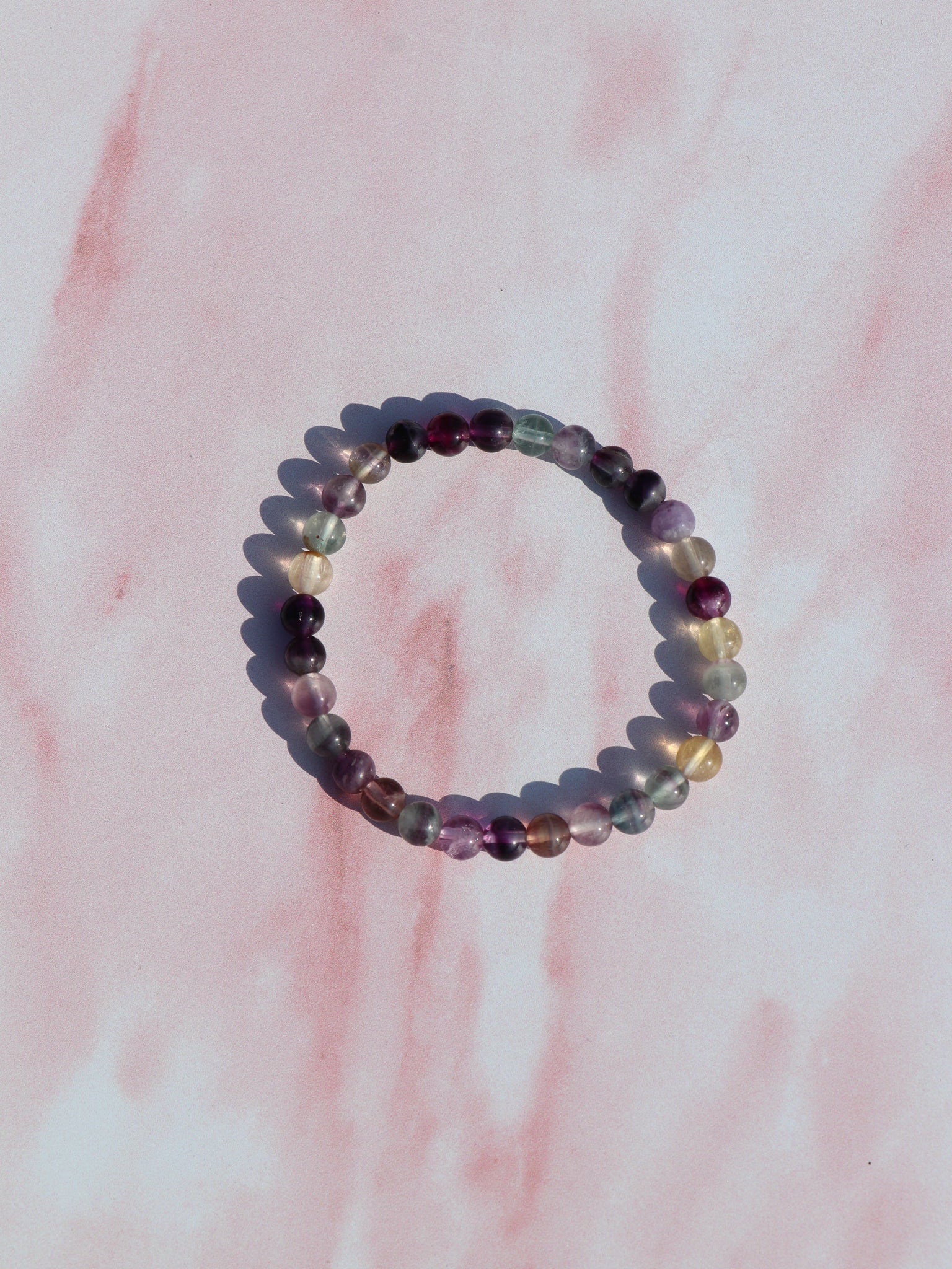 Candy Regnbue Fluorit Armbånd