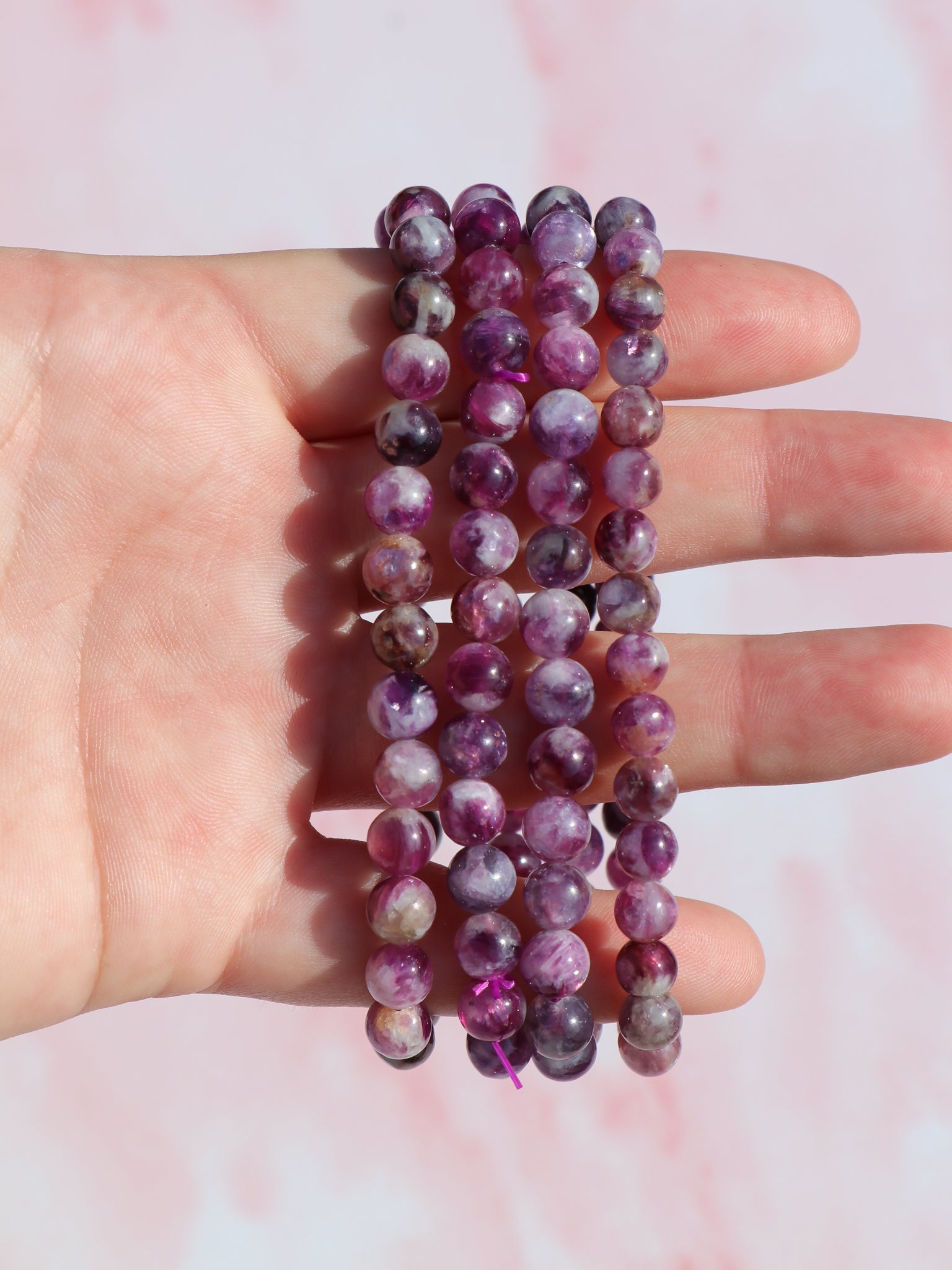 Gem Lepidolit Armbånd