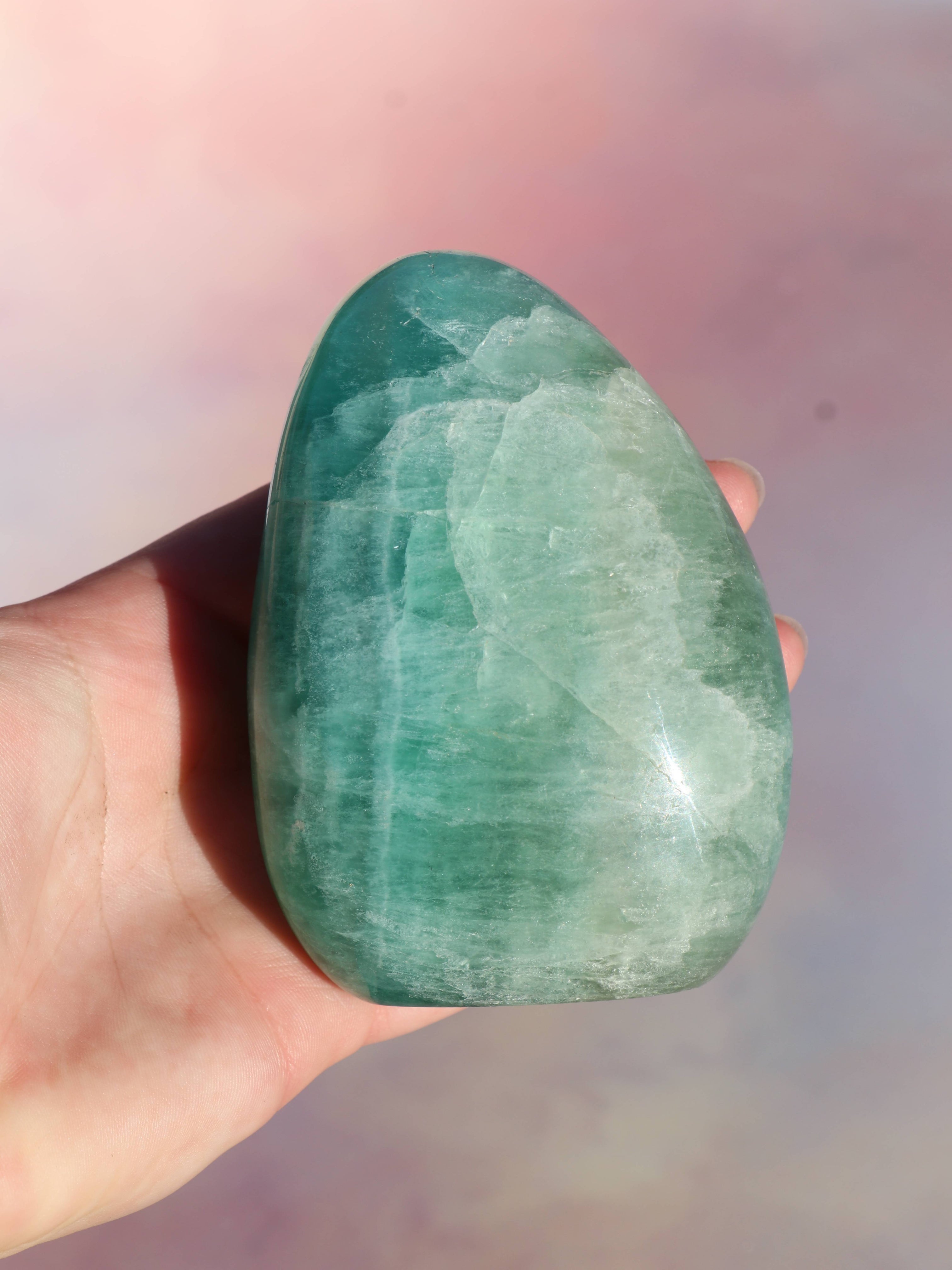 Grøn fluorit freeform Nr. 2