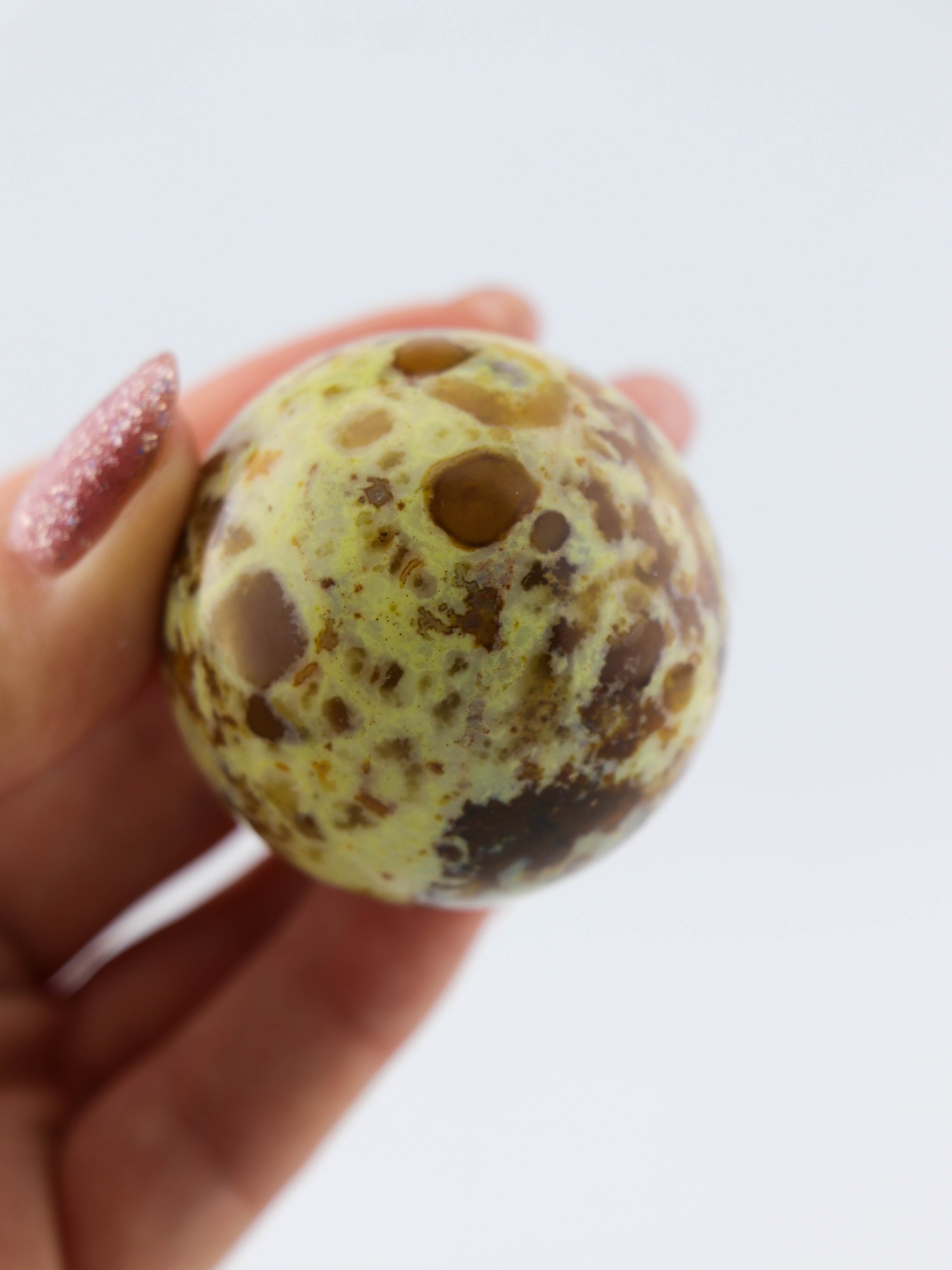 Grøn Opal Kugle Nr. 3