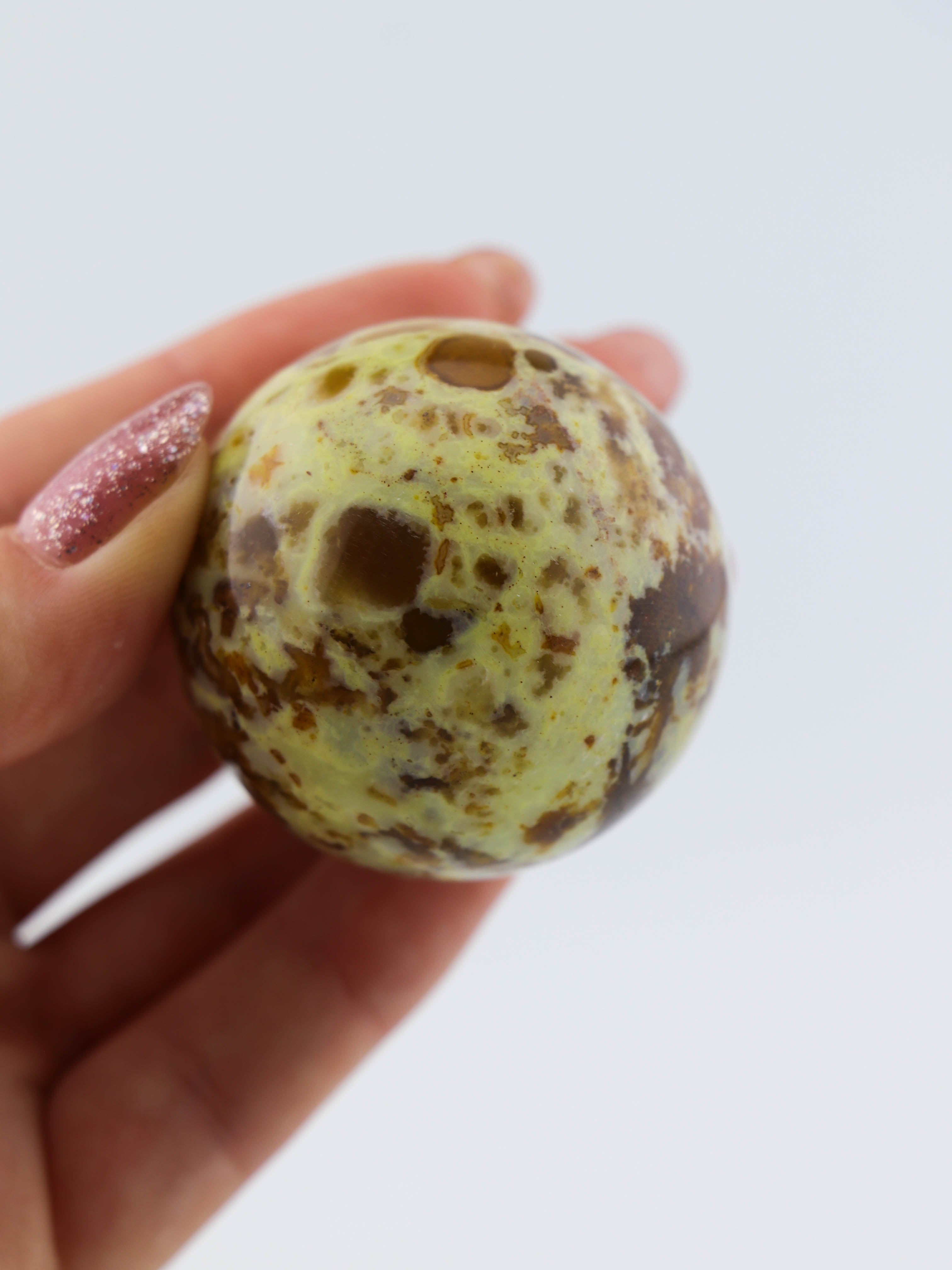 Grøn Opal Kugle Nr. 3