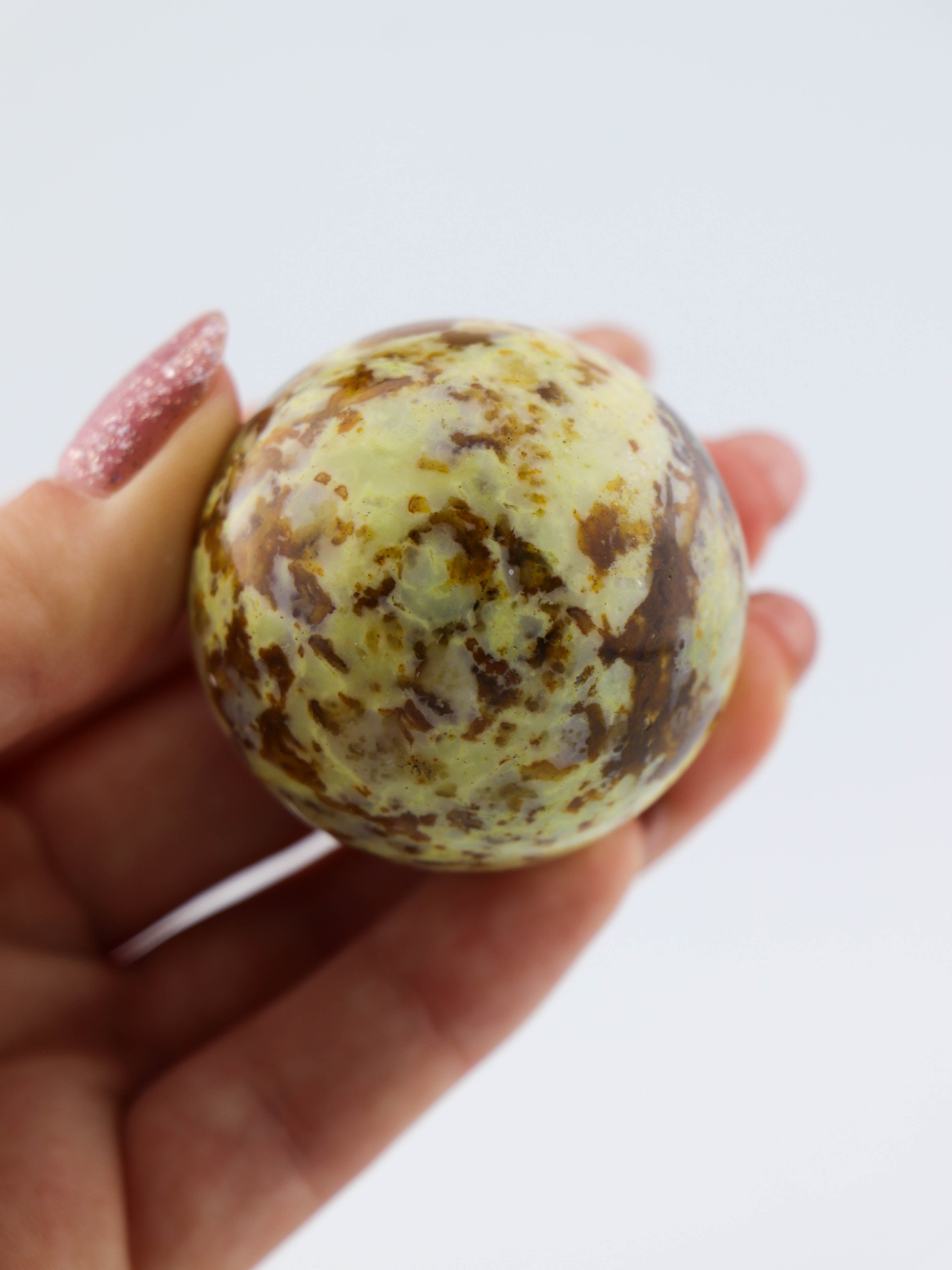 Grøn Opal Kugle Nr. 3