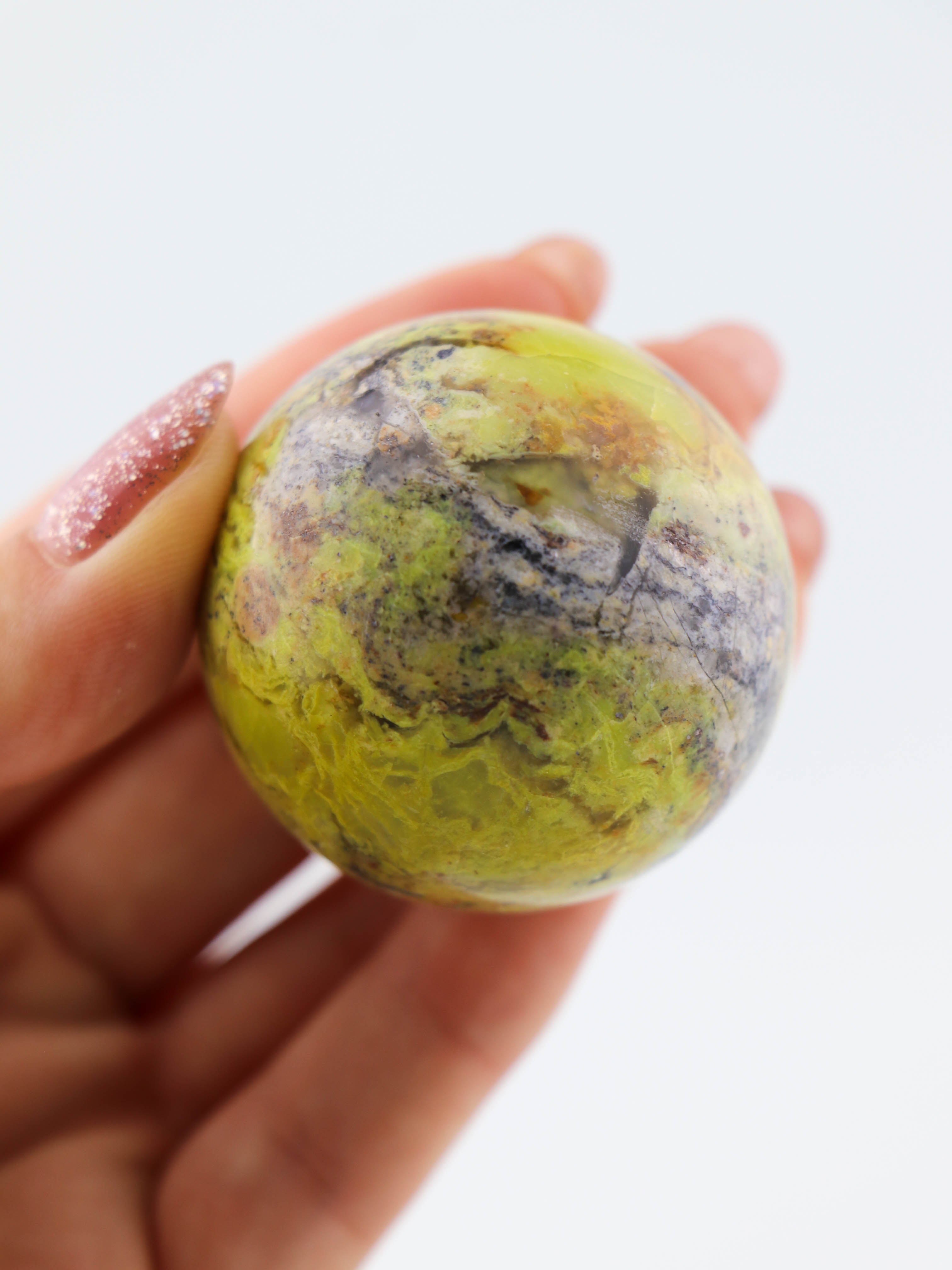 Grøn Opal Kugle Nr. 4