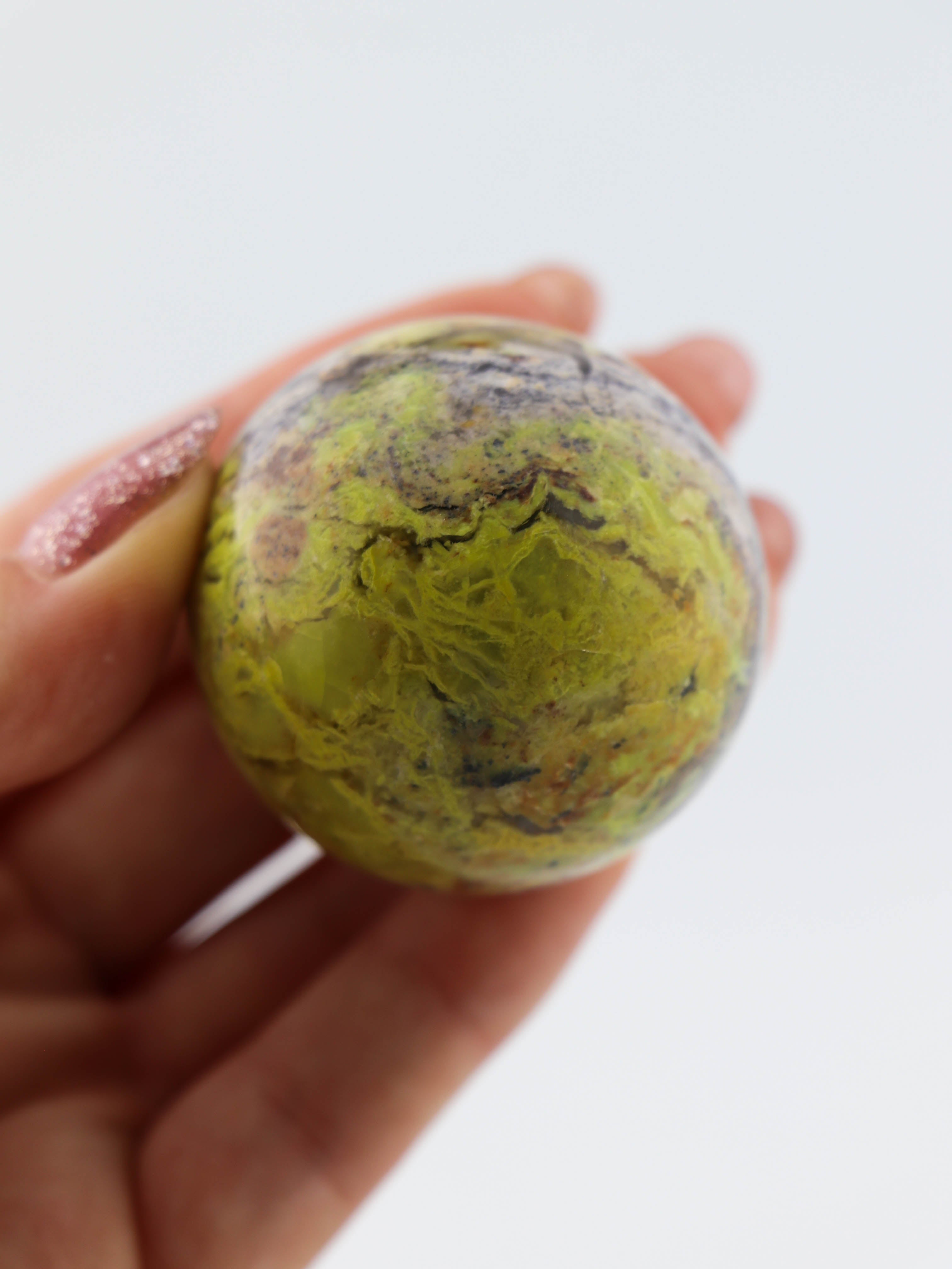 Grøn Opal Kugle Nr. 4