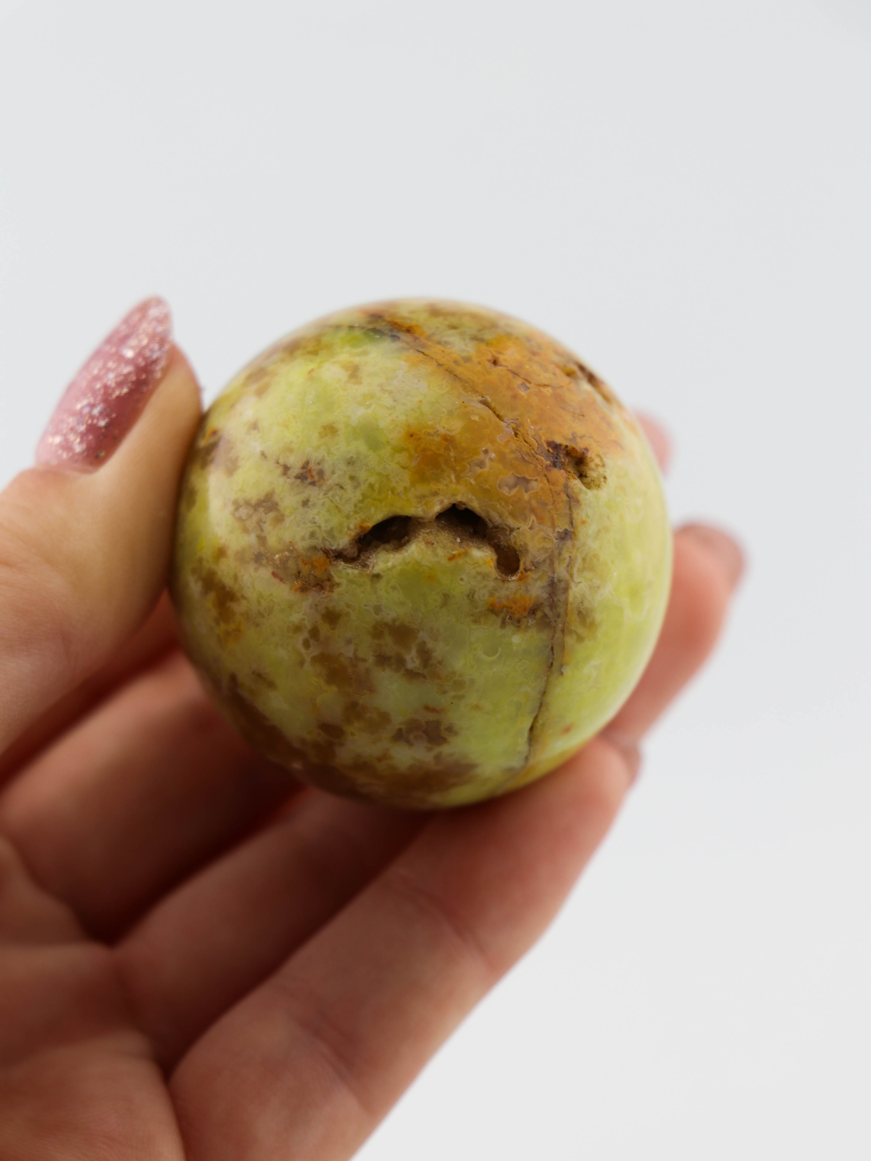 Grøn Opal Kugle Nr. 5