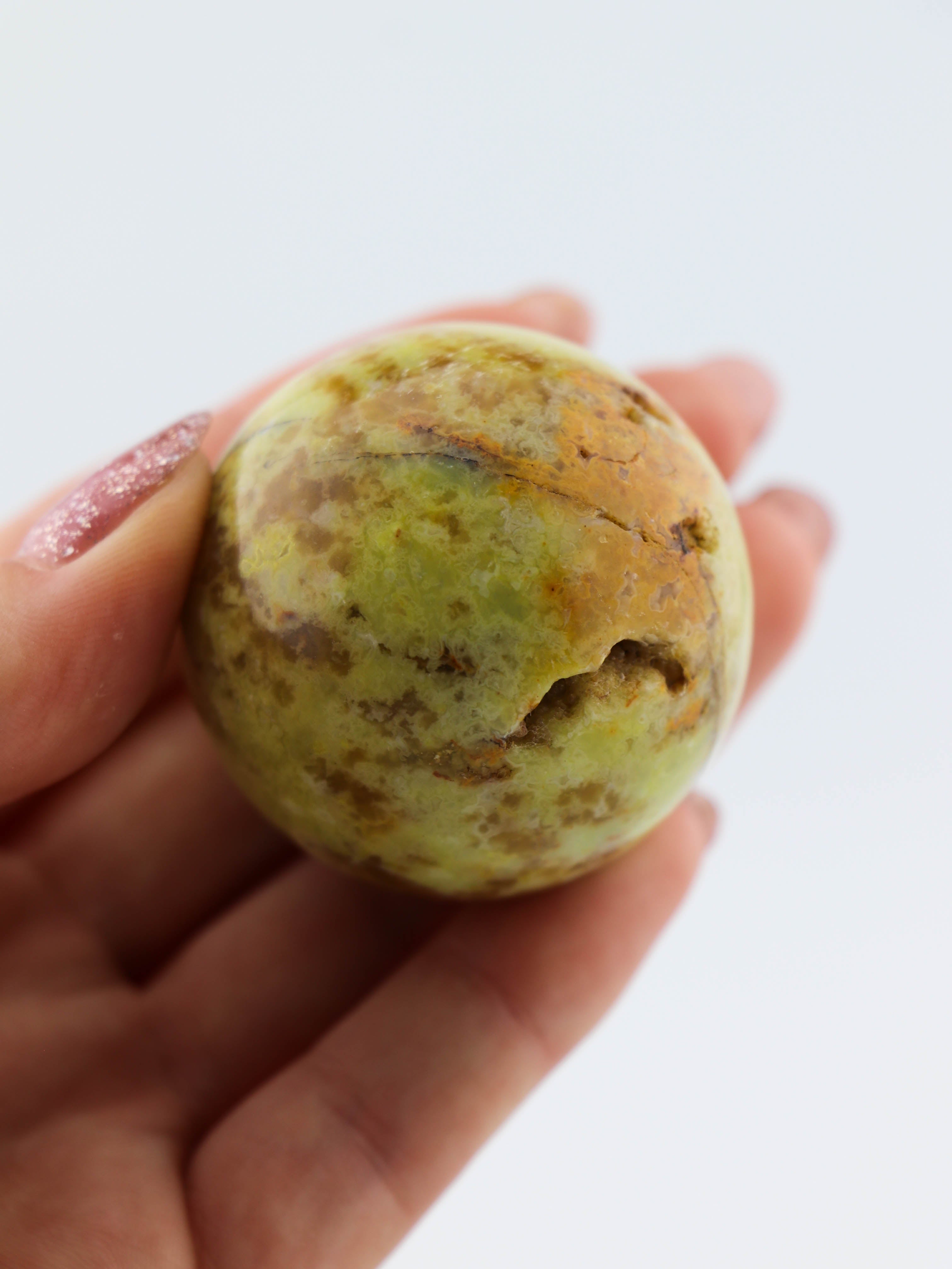 Grøn Opal Kugle Nr. 5