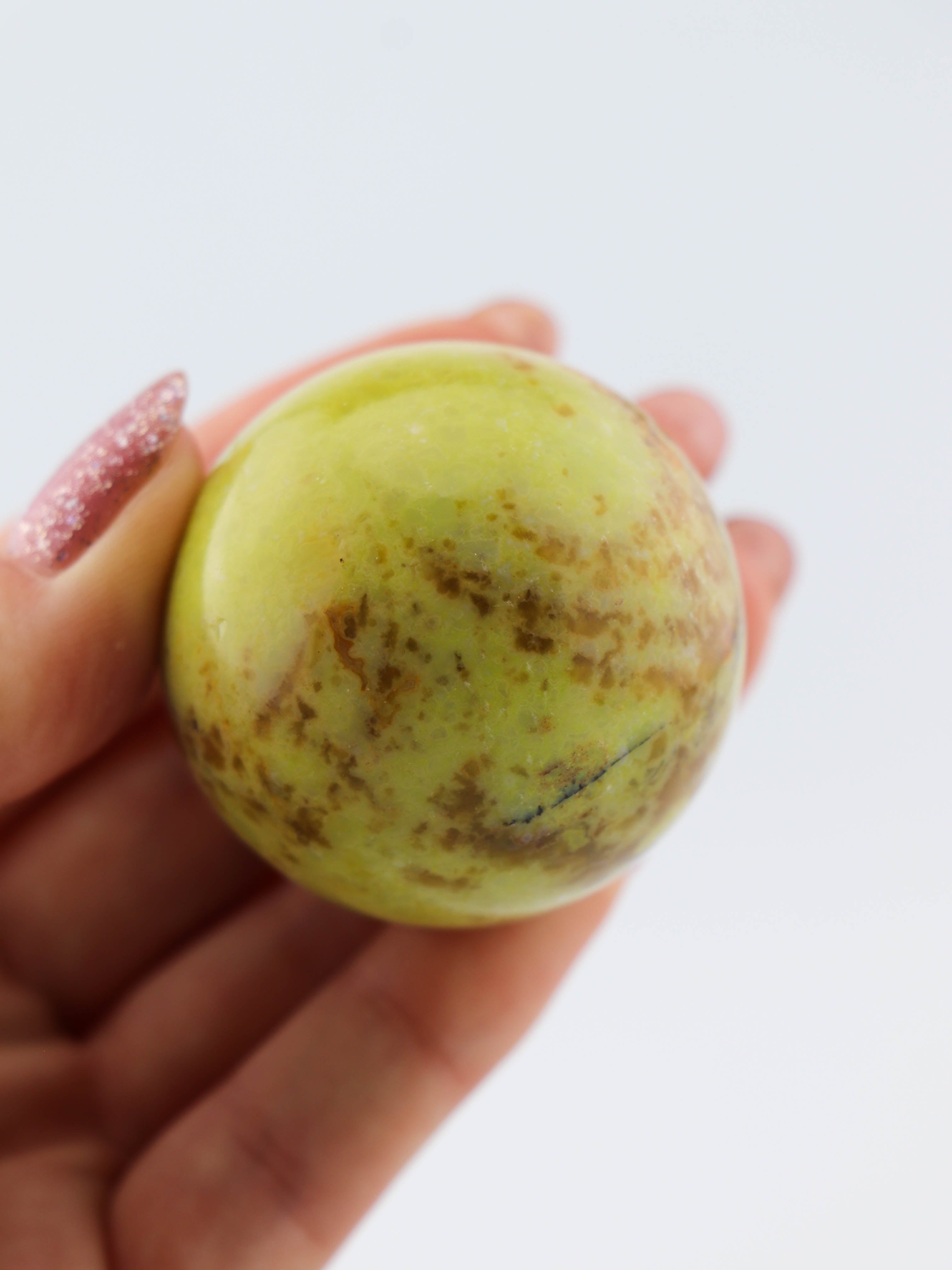 Grøn Opal Kugle Nr. 5