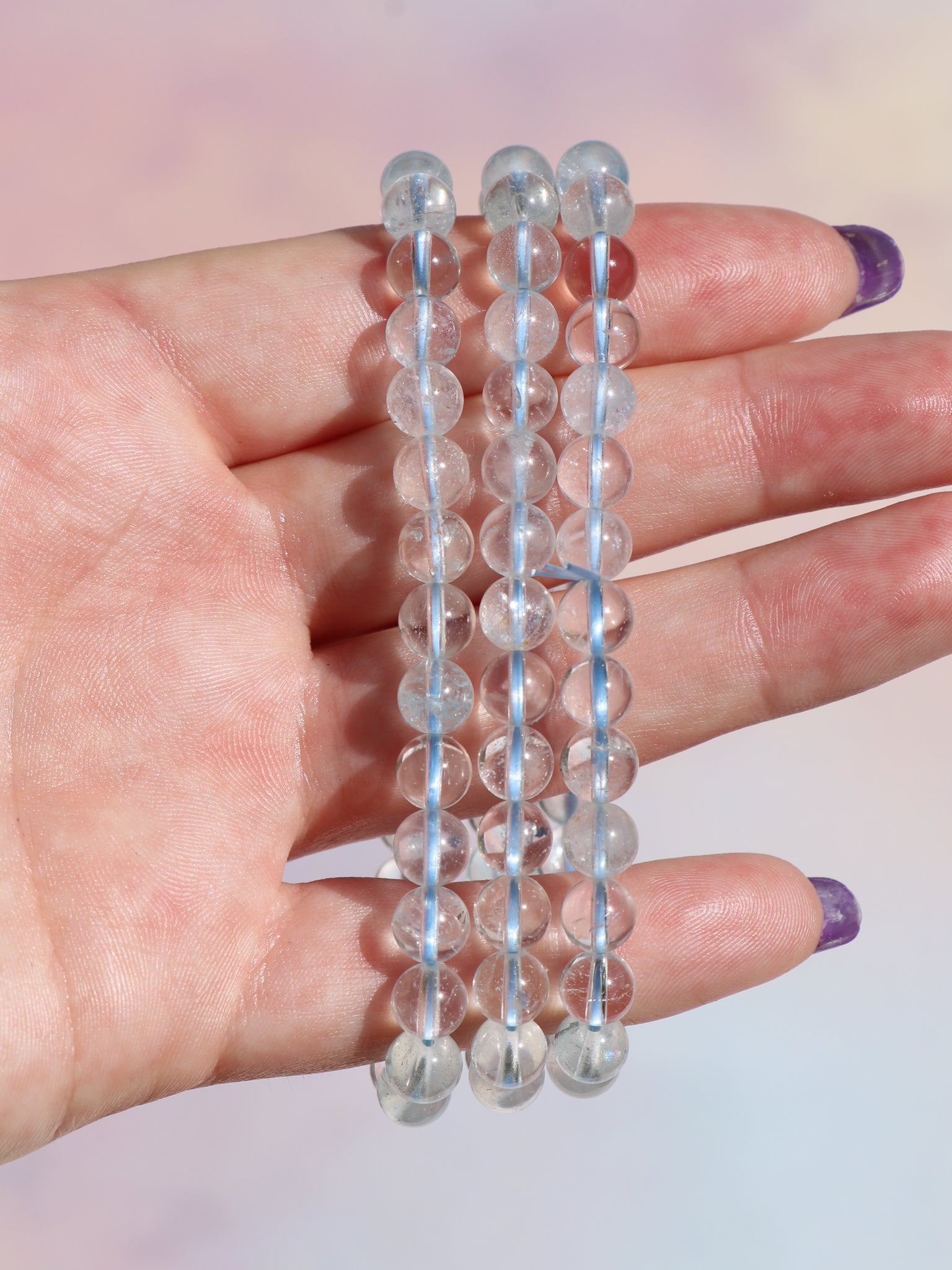 Blå topas armbånd - CuriousCompassion.dk