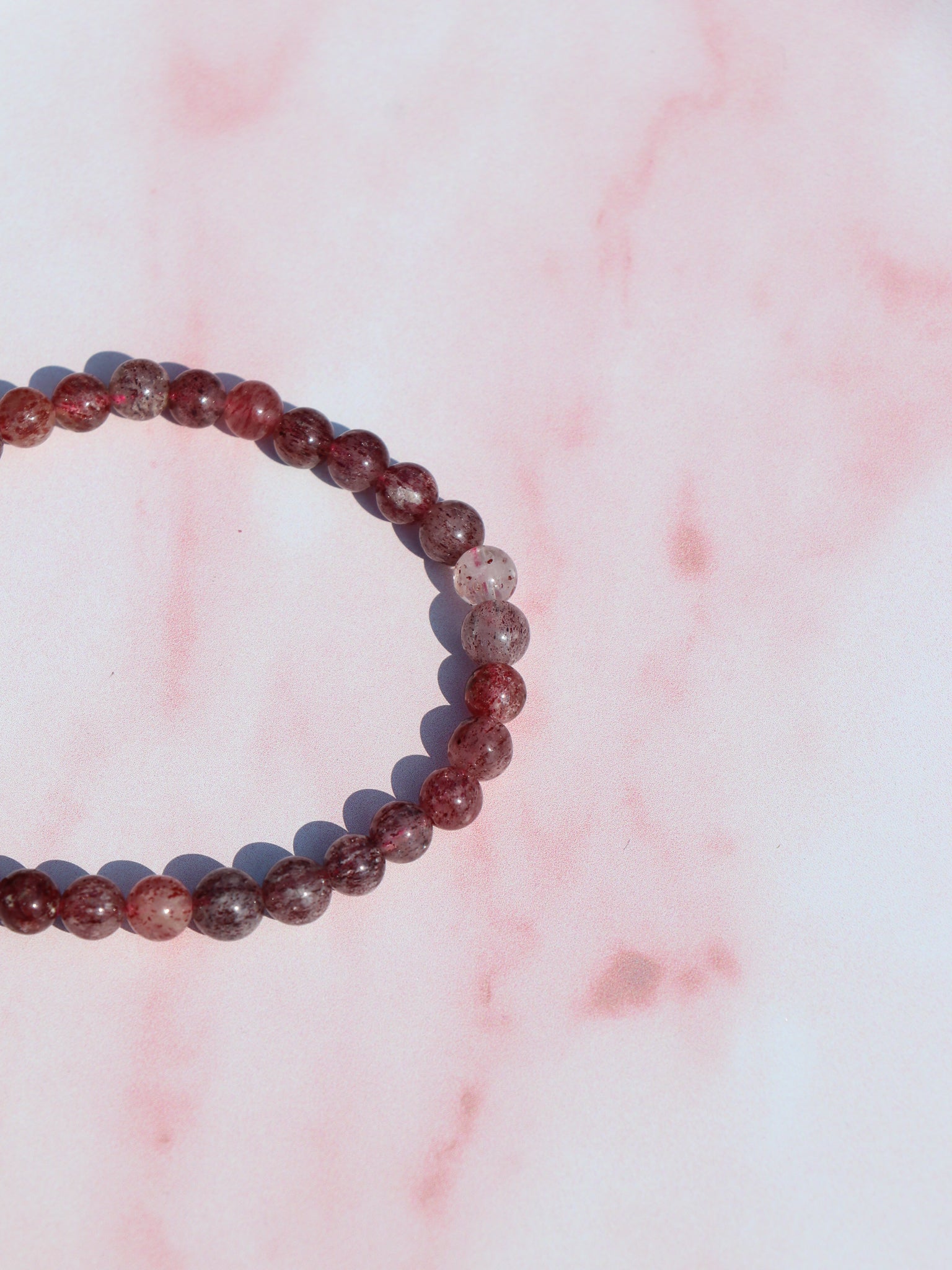 Jordbærkvarts Armbånd