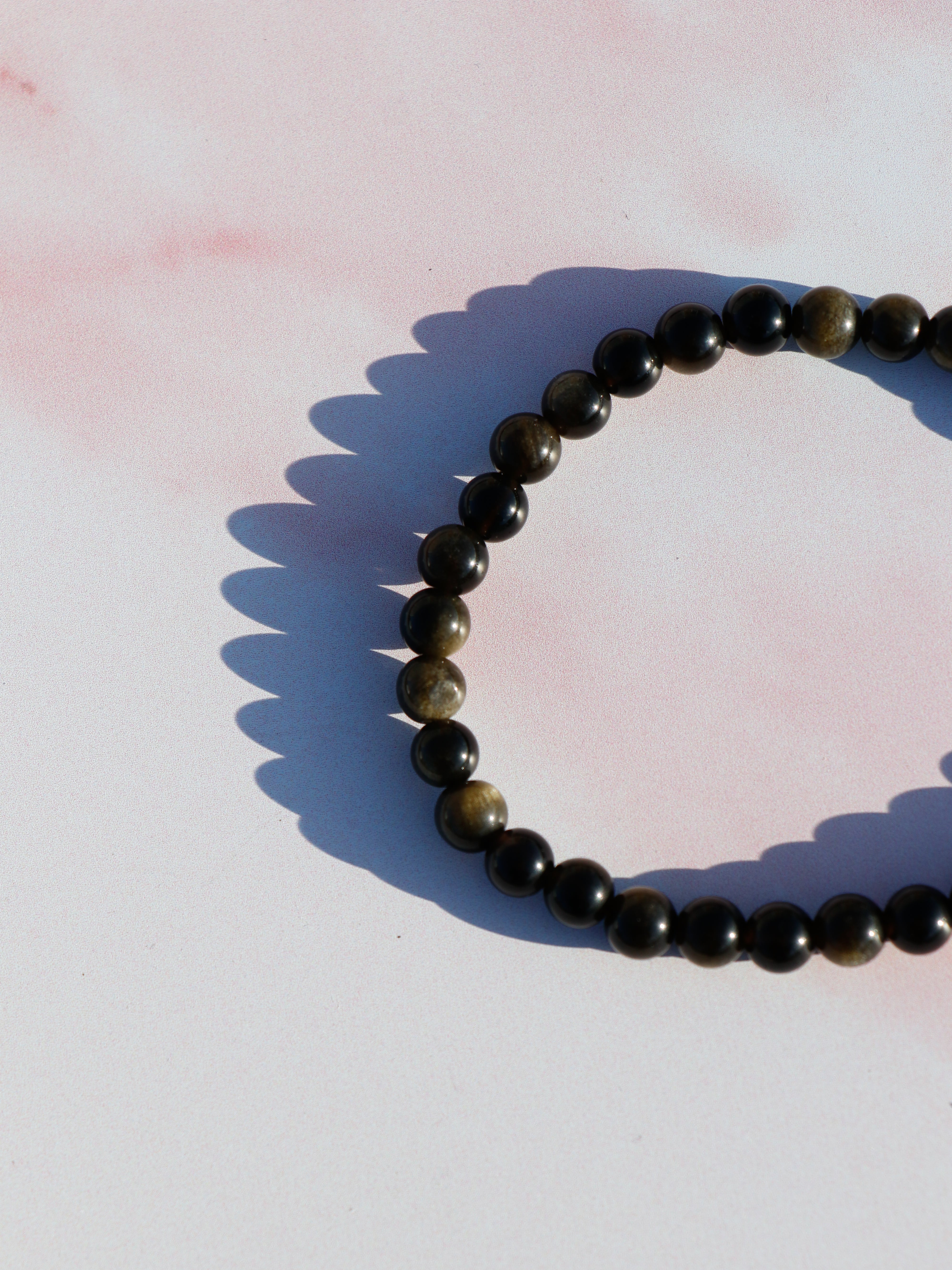 Golden Sheen Obsidian Armbånd