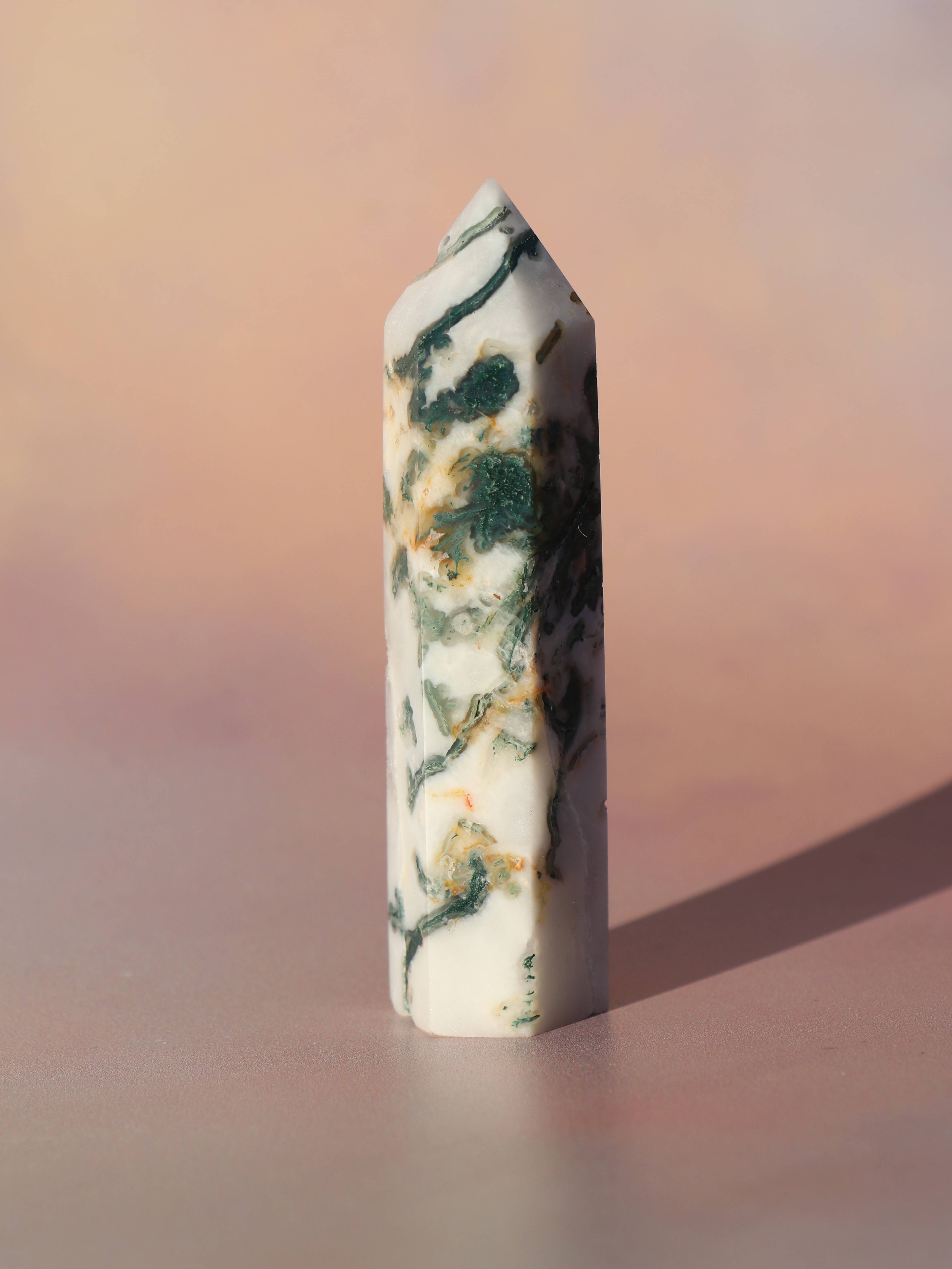 Mosagat tårn med druzy nr 1 - CuriousCompassion.dk