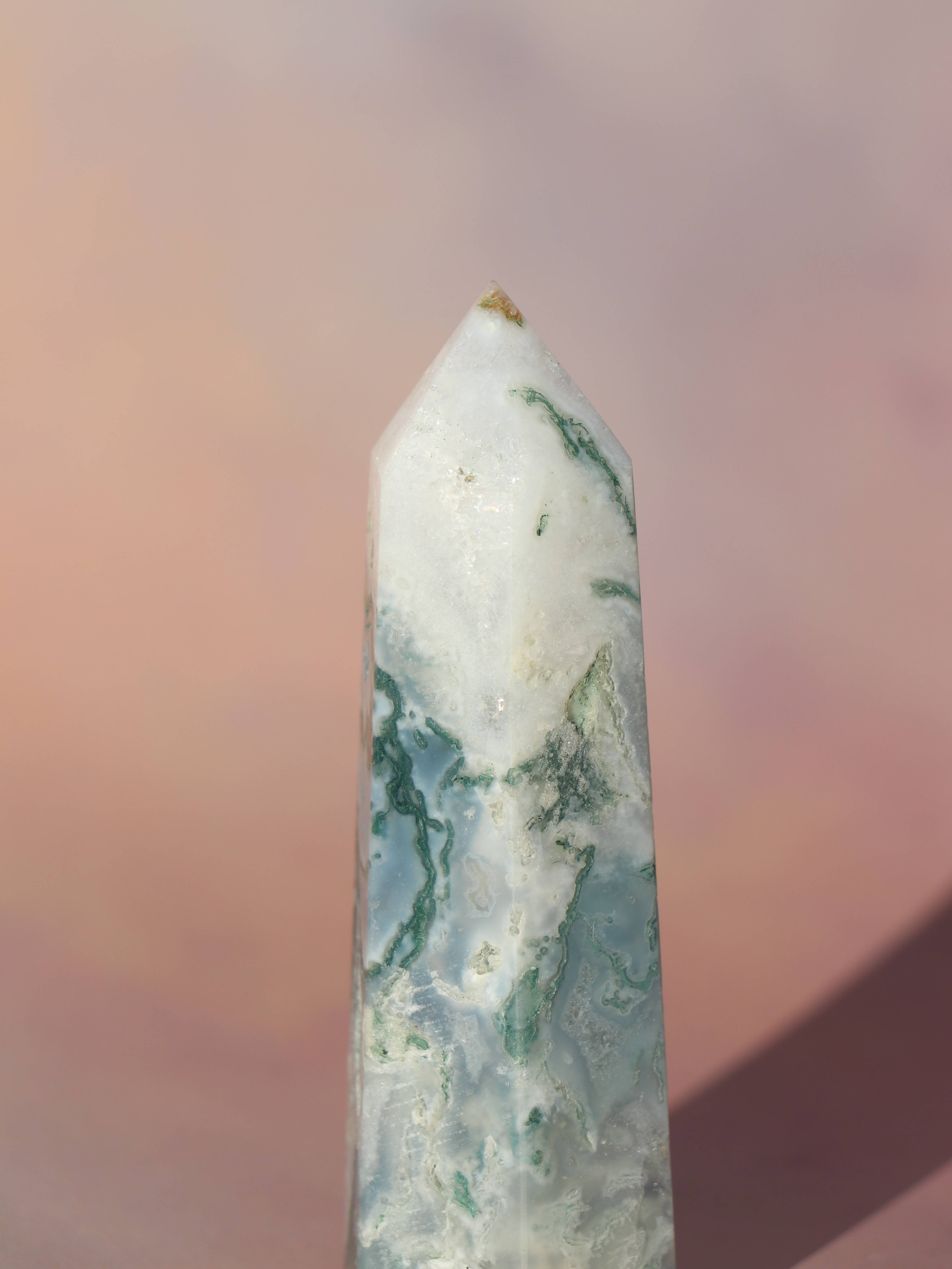 Mosagat tårn med druzy nr 2 - CuriousCompassion.dk