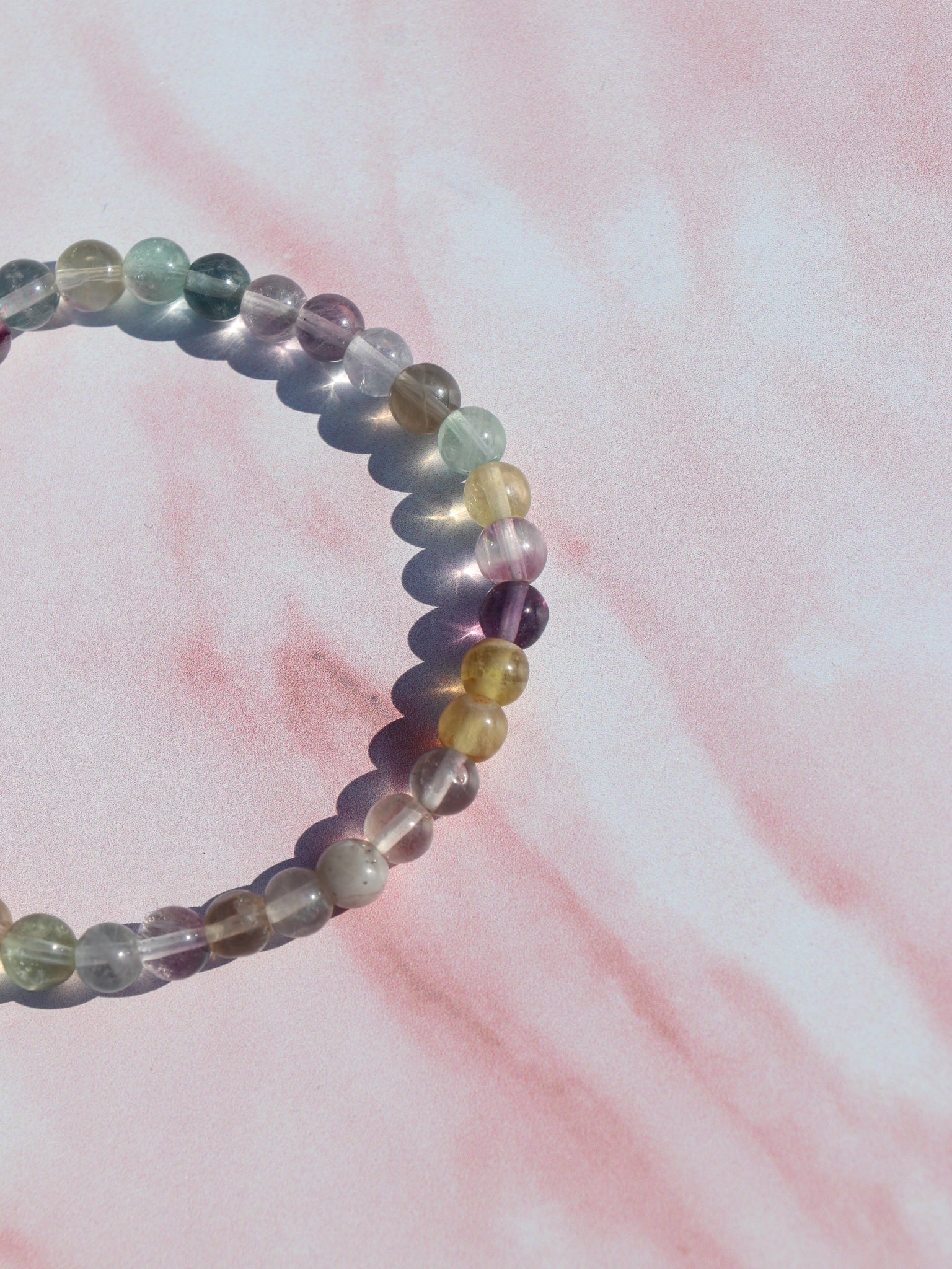 Regnbue Fluorit Armbånd
