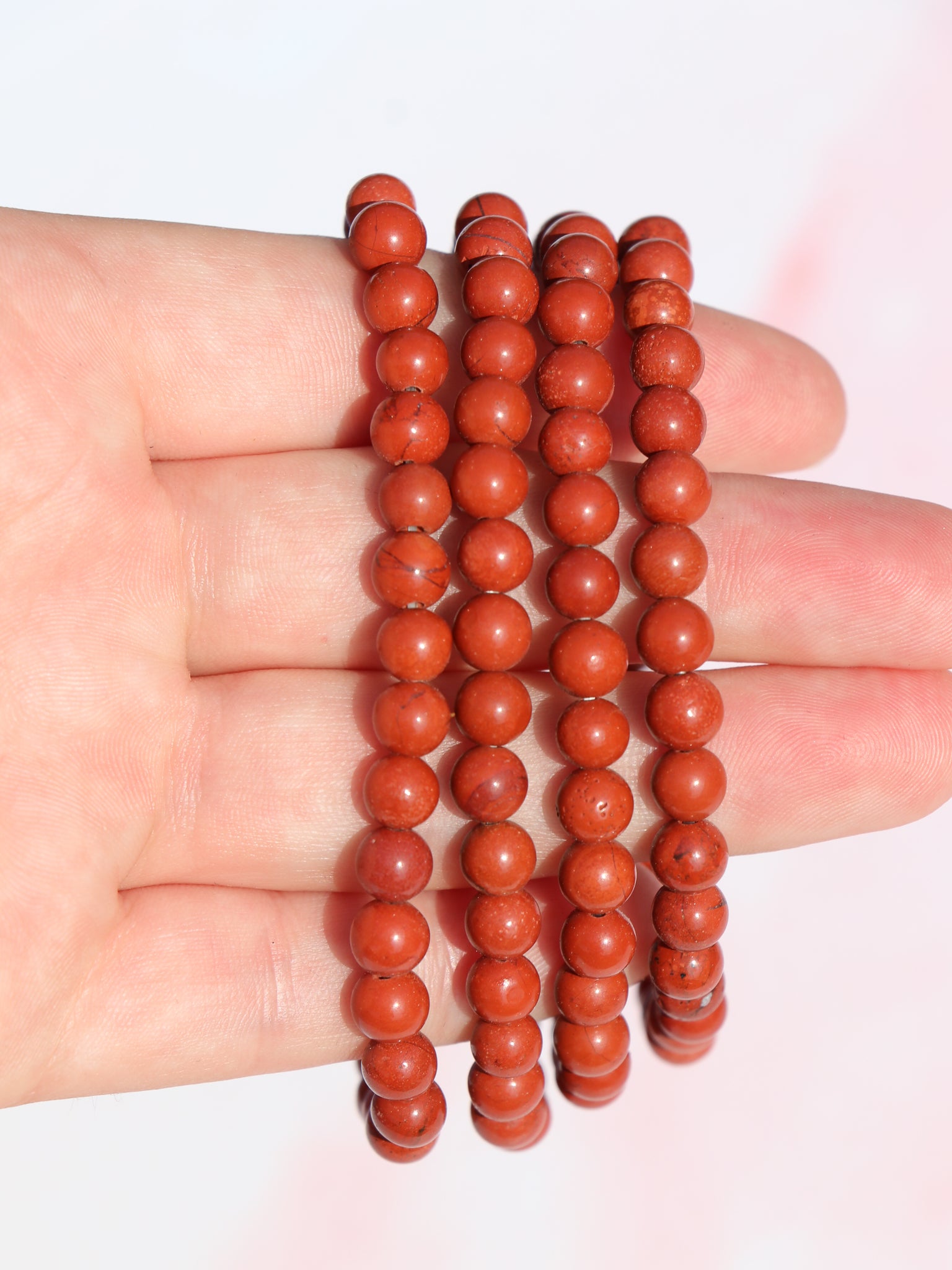 Rød Jaspis Armbånd
