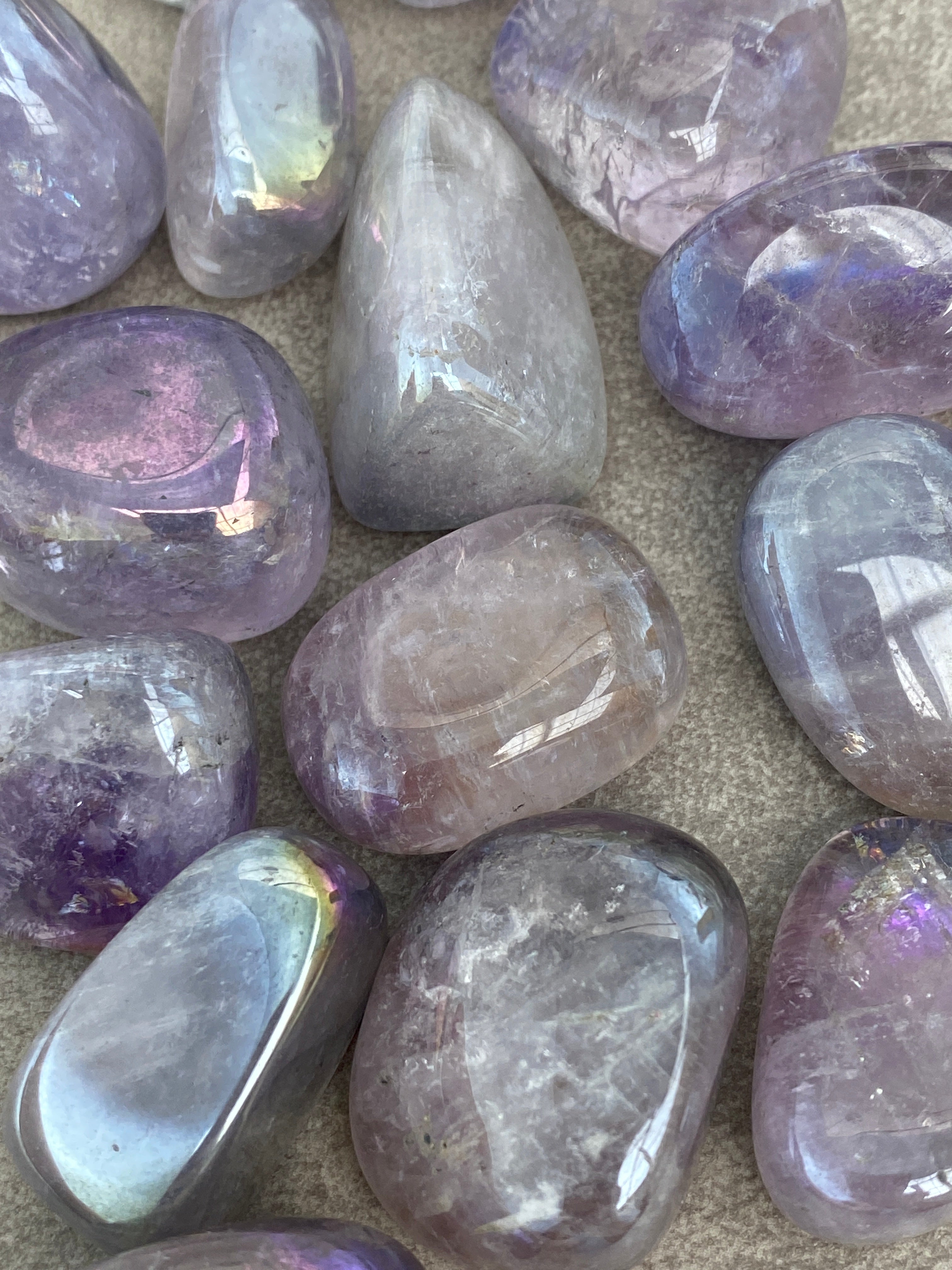 Ametyst angel aura lommesten - CuriousCompassion.dk