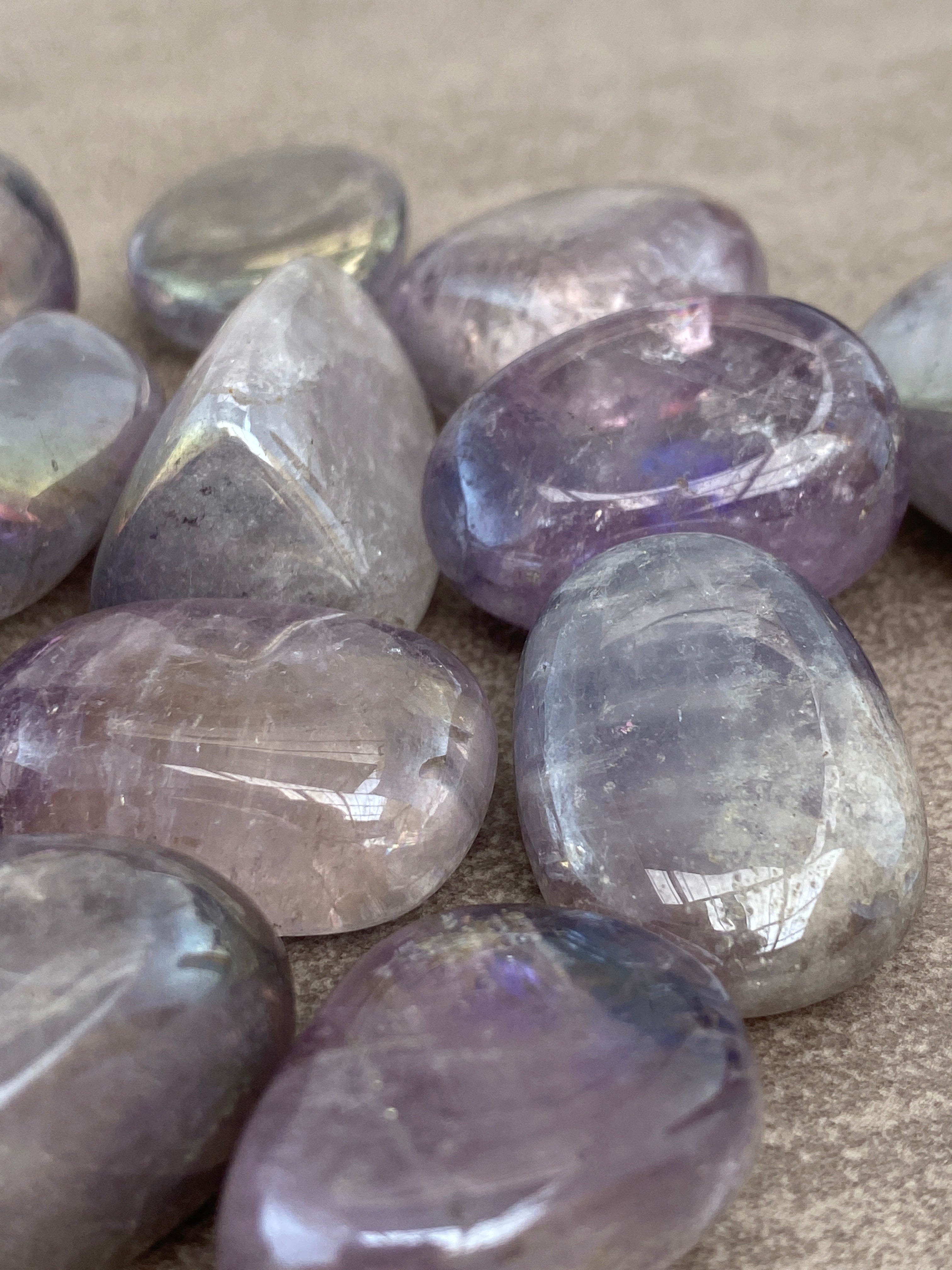 Ametyst angel aura lommesten - CuriousCompassion.dk