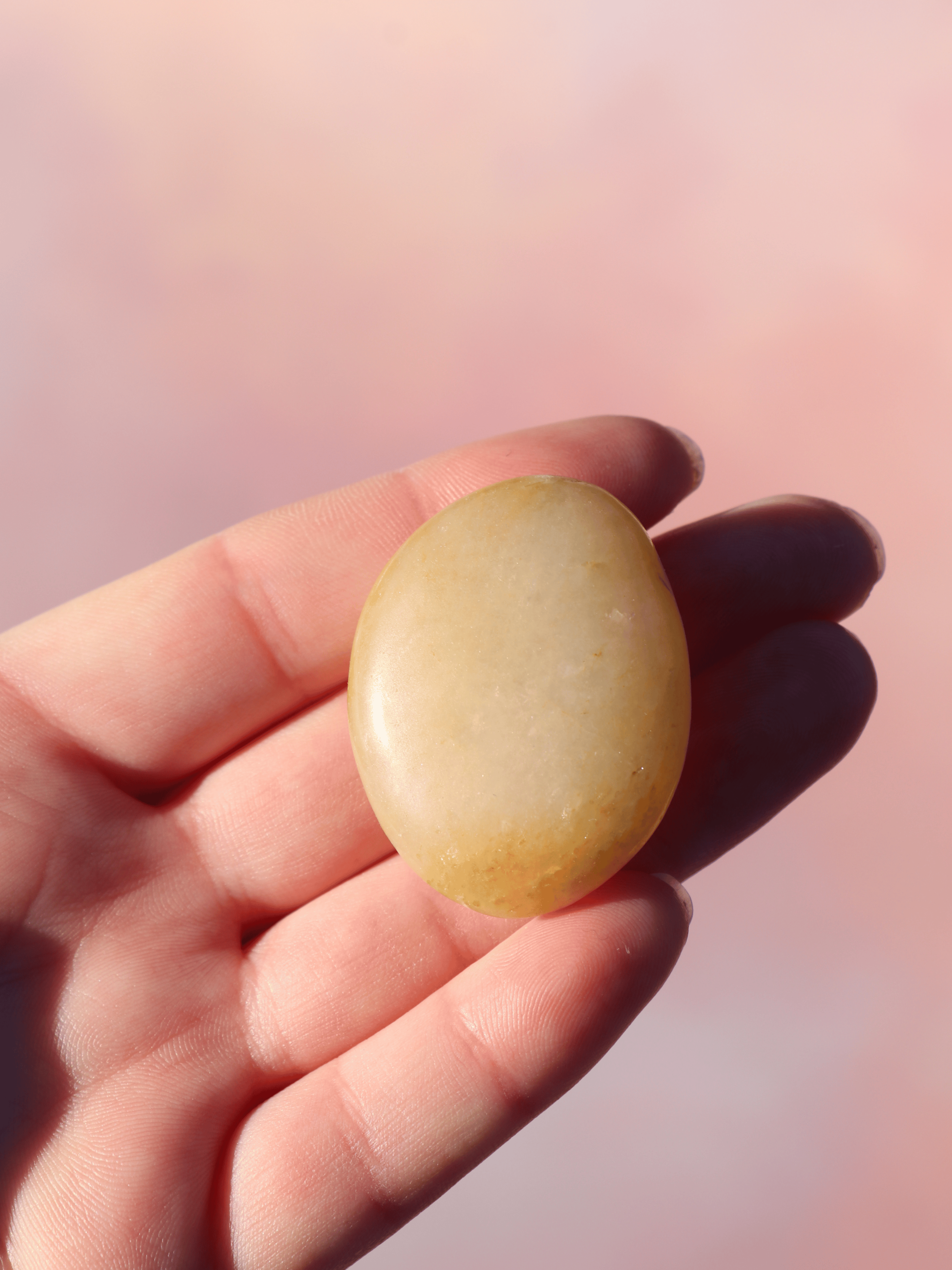 Golden healer palmstone