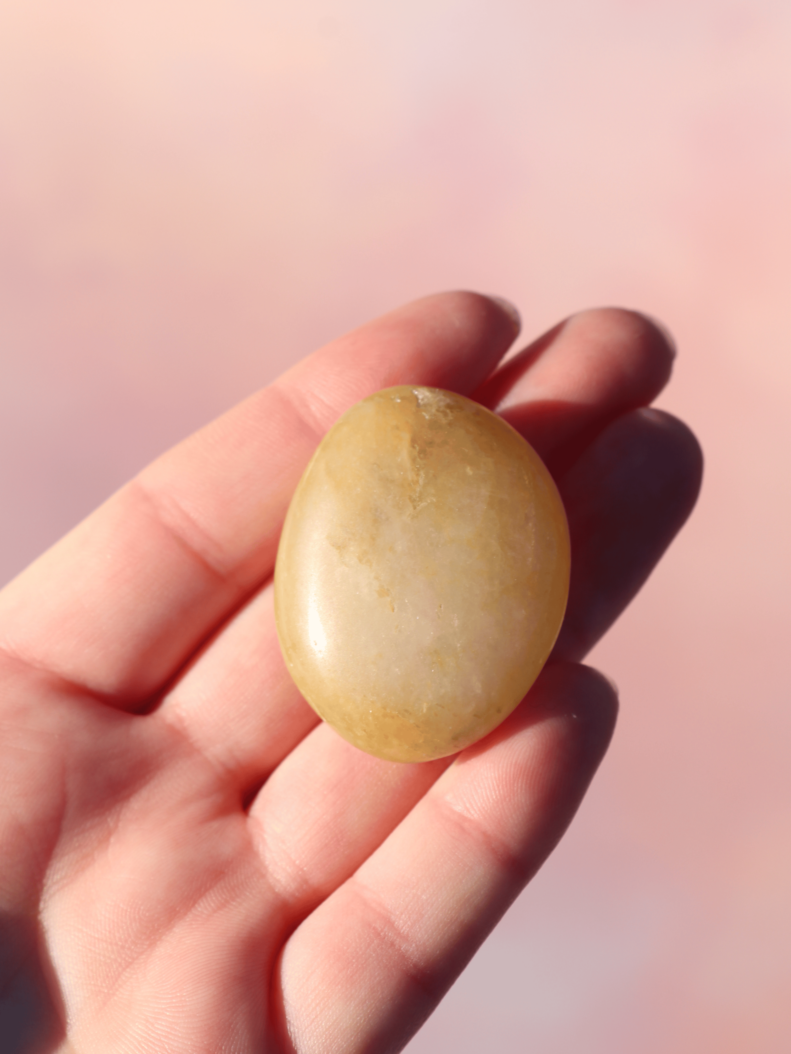 Golden healer palmstone