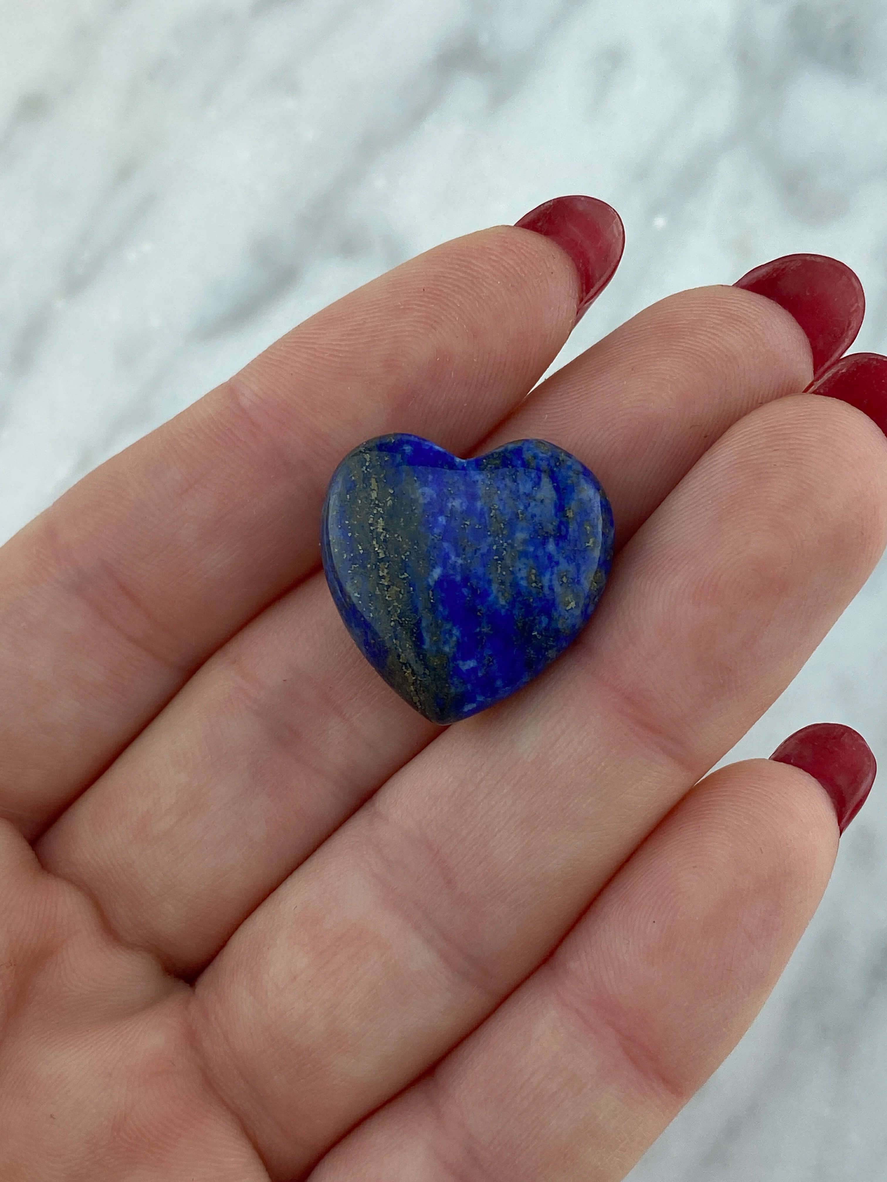 Lapis Lazuli Mini Hjerte  Nr. 2