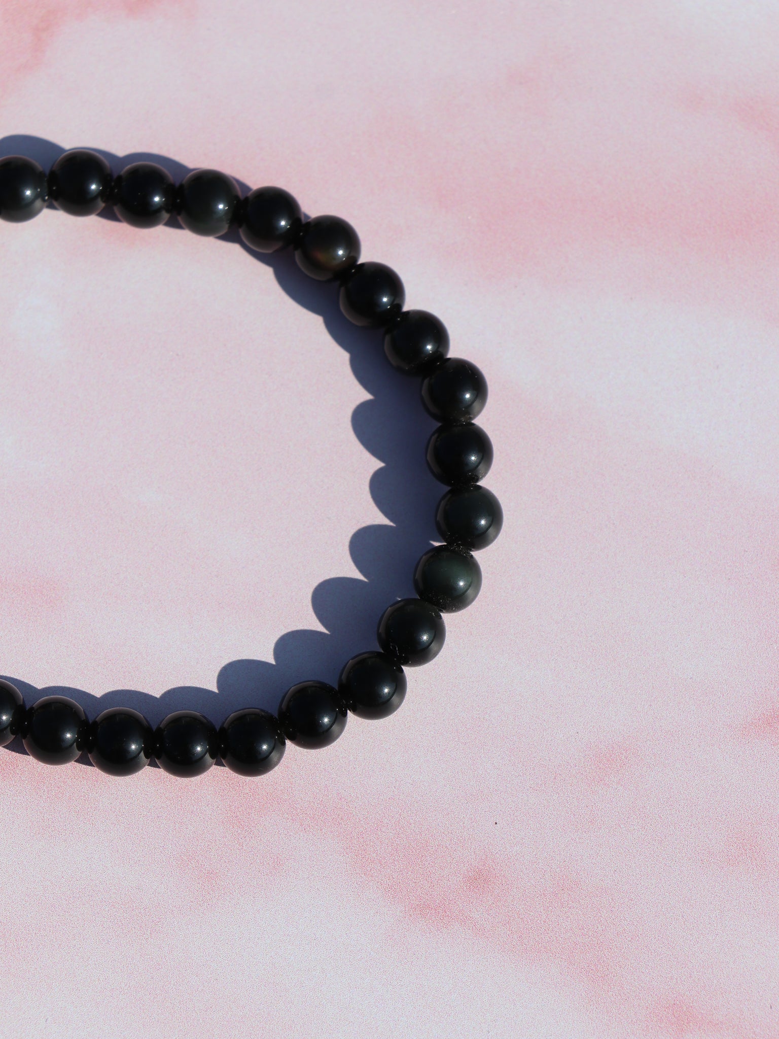 Regnbue Obsidian Armbånd